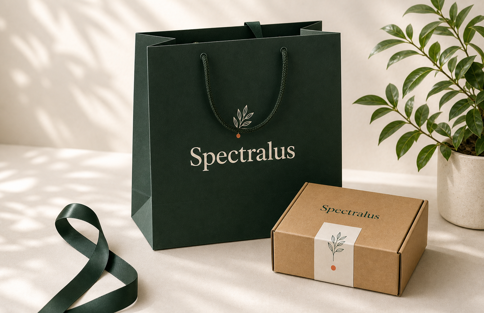 Illustrative Spectralus branded packaging collection